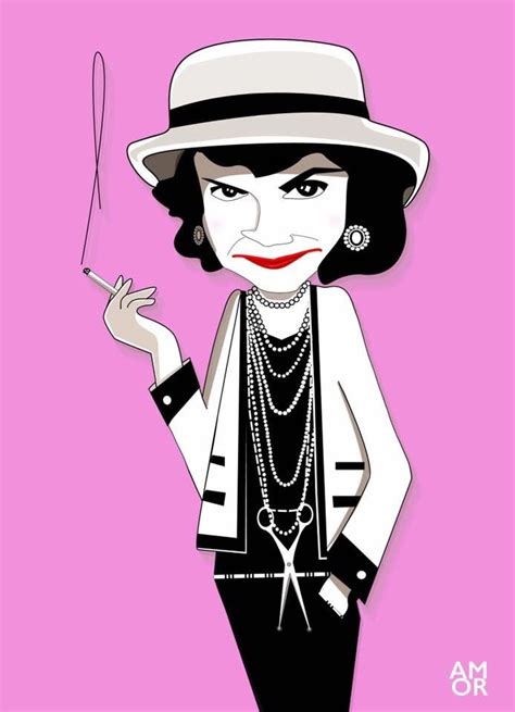 caricatura de coco chanel|coco chanel historia.